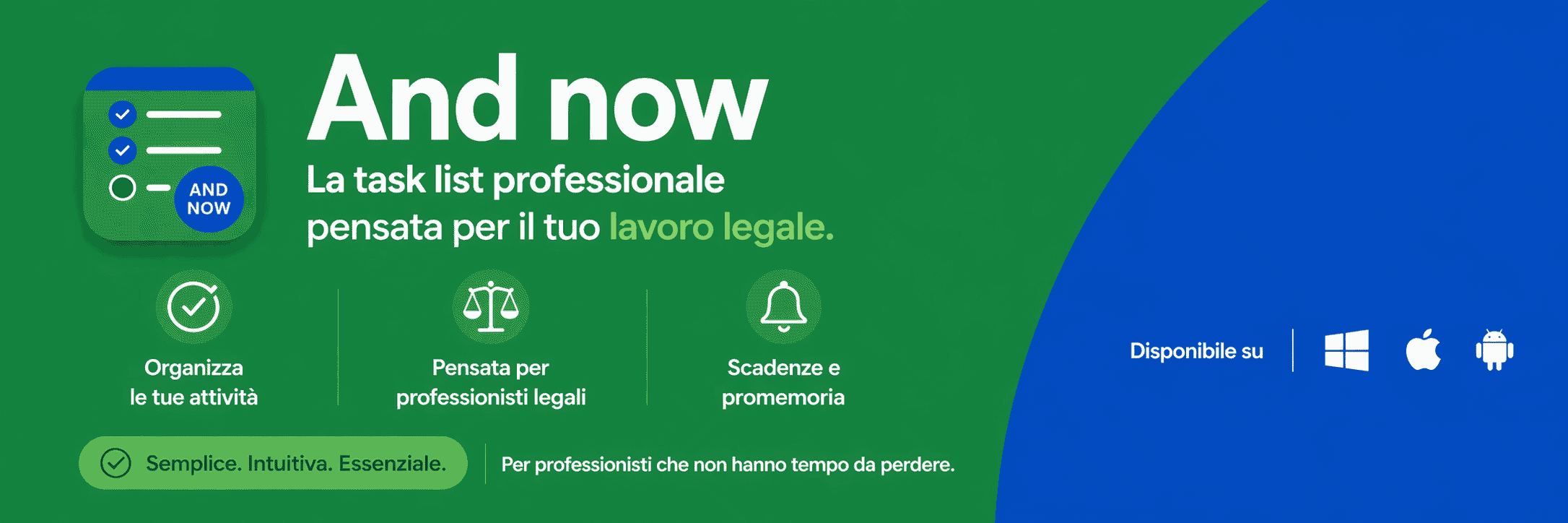 Screenshot dell'applicazione And now - Todo list semplice e veloce