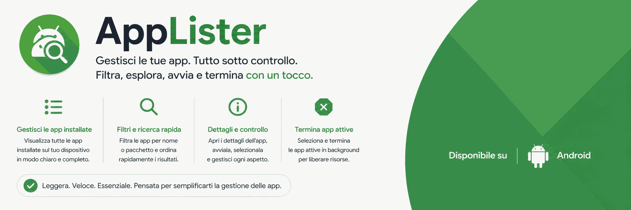 Screenshot di Applister per Android