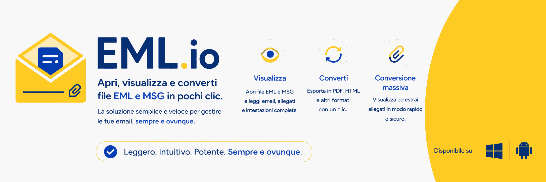 Screenshot di EML.io - Visualizzatore messaggi email EML