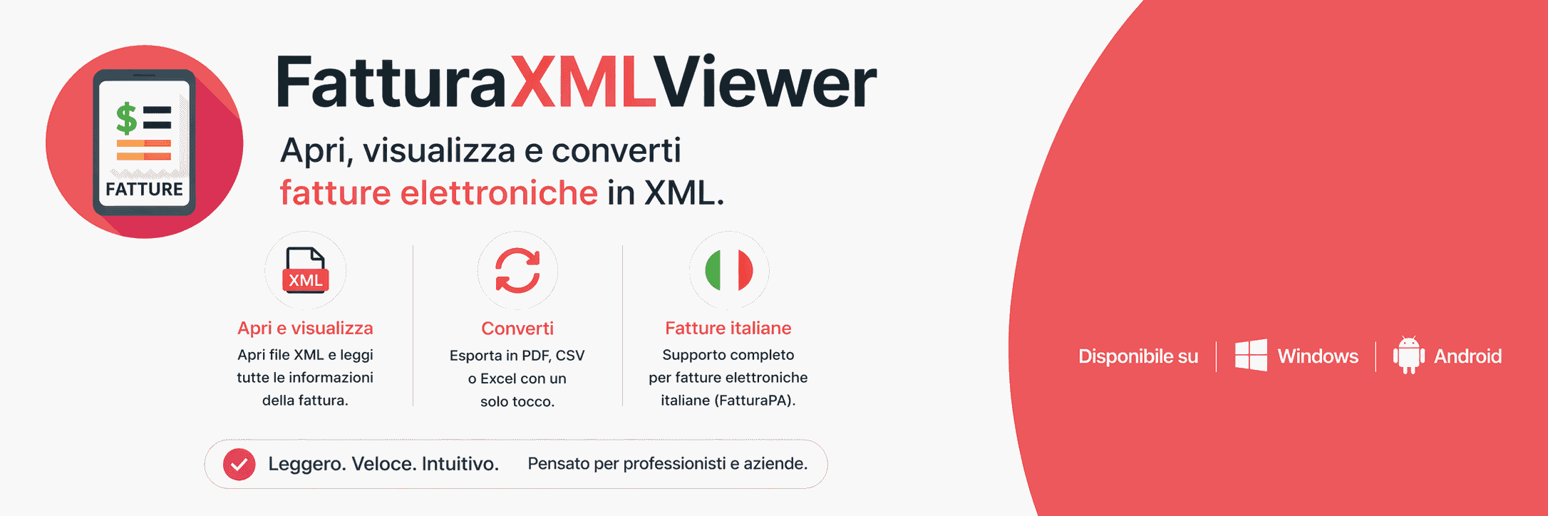 Screenshot di FXMLViewer - Visualizzatore fatture elettroniche XML