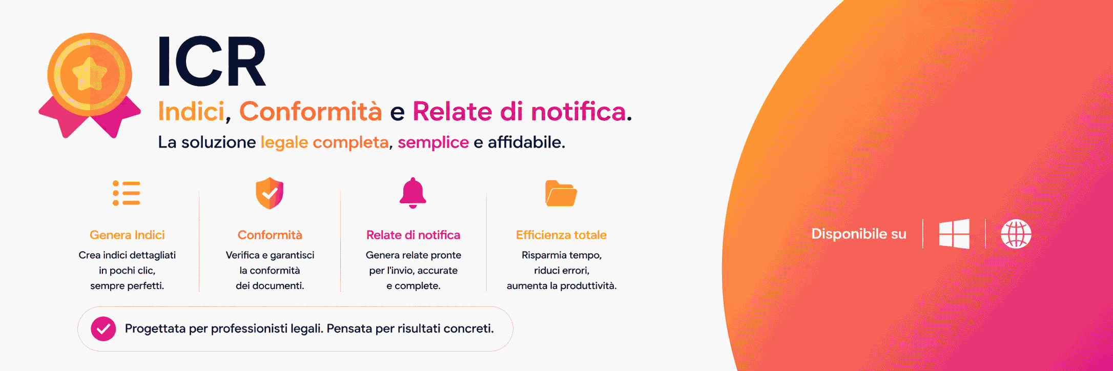 Screenshot di ICR - Indice e conformità relate telematiche