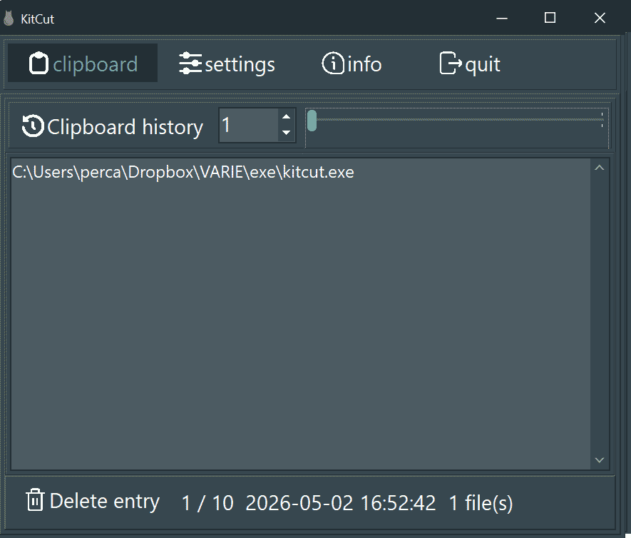 Clipboard history
