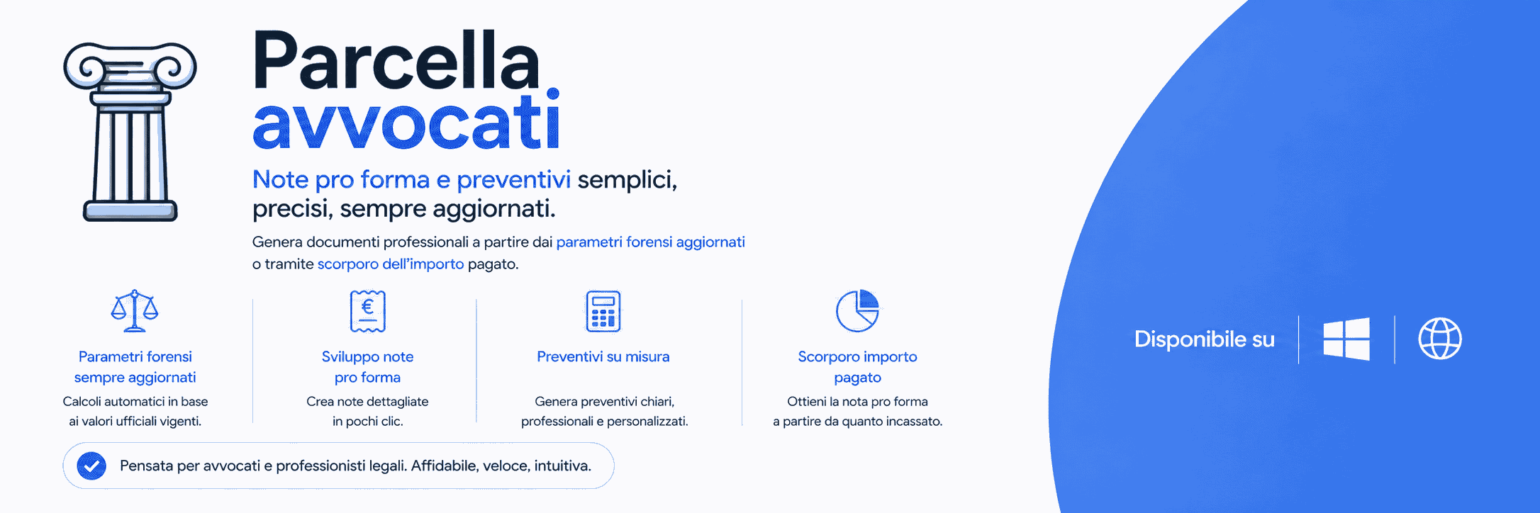 Screenshot di Parcella - Generatore preventivi e note per avvocati
