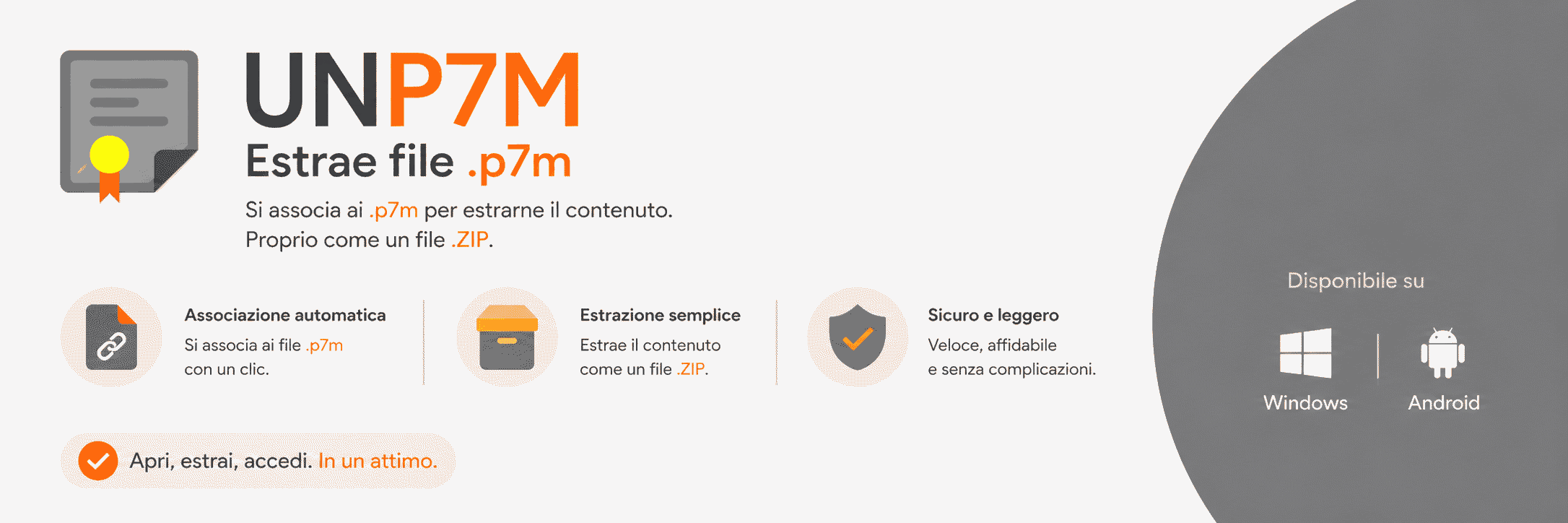 Screenshot di UNP7M - Estrattore file firmati P7M